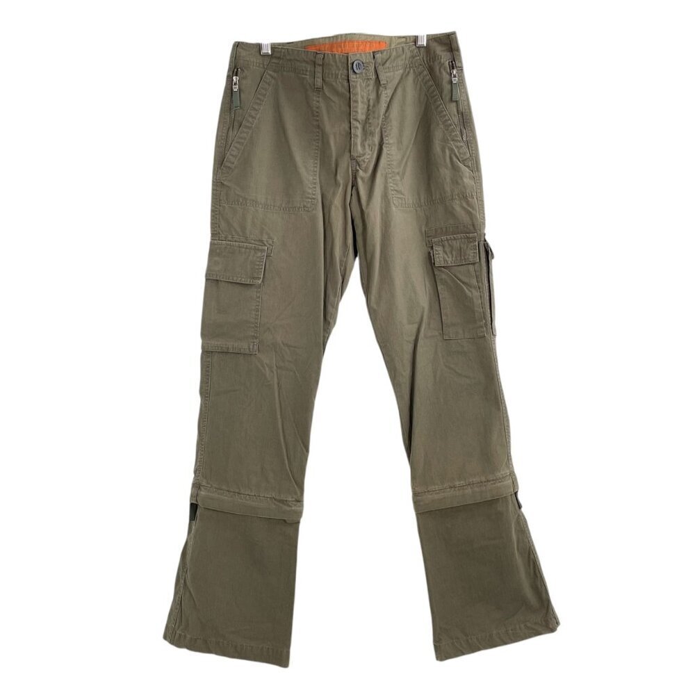 Vintage Abercrombie & Fitch Green Zip Off Cargo Pants Juniors Size 6 Gorpcore